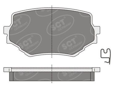 SCT GERMANY Комплект тормозных колодок, дисковый тормоз SP 346 PR